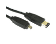 1m Firewire 6 Pin (M) to 4 Pin (M) Cable