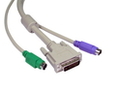 2m 2x M-M PS/2 & 1x DVI M-M KVM Cable