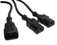 1.8m C14 to 2x C13 Power Splitter Cable