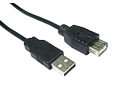 1m USB Extension Cable Black