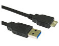 75cm Short USB 3.0 A to Micro B Cable Black