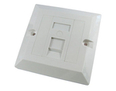 1 Port Cat5e Loaded Faceplate - Single Gang