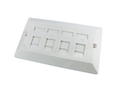 4 Port Cat5e Loaded Faceplate - Dual Gang