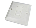 1 Port Cat6 Loaded Faceplate - Single Gang