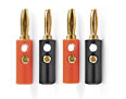 Speaker 4mm Banana Plugs 4 Pack