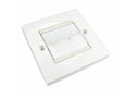 Brush Faceplate Single Gang White