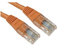 CAT5e Ethernet Cable 0.5m Orange UTP Stranded Full Copper