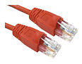 CAT5e Snagless Ethernet Cable 2m Red UTP LSZH Low Smoke Full Copper