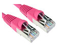 1m CAT6A Ethernet Cable Pink - 10/100/1000mbps & 10Gbps pink
