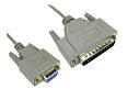 D9 Female to D25 Male Serial Cable