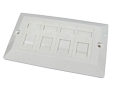 Dual Cat6 Faceplate 4 Port