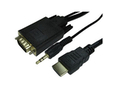 1m HDMI (M) to VGA (M) with Audio Cable