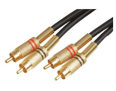 Premium 2x Phono (RCA) Male to Male Audio Cable 3m