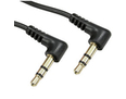 30cm 3.5mm Stereo Cable Two R-A Connectors Black