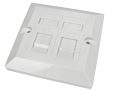 Single Cat6 Faceplate 2 Port