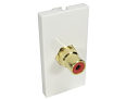 Single Phono Red Faceplate Module Euromod Wall Plate Module