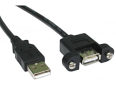 5m USB Panel Mount Cable A Male to Female