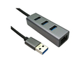 USB3.0 Gigabit Ethernet Adapter with Hub