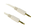 0.2m 3.5mm Stereo Cable - White