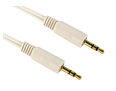 3m White 3.5mm Stereo Jack to Jack Cable Premium