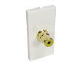 Single Phono Yellow Faceplate Module Euromod Wall Plate Module